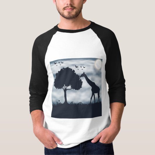 When the Moon Whispers to the Giraffe Tシャツ (正面)