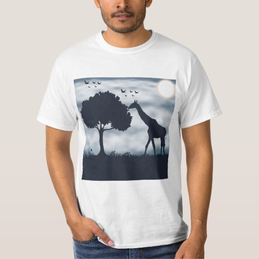 When the Moon Whispers to the Giraffe Tシャツ (正面)