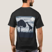 When the Moon Whispers to the Giraffe Tシャツ (裏面)