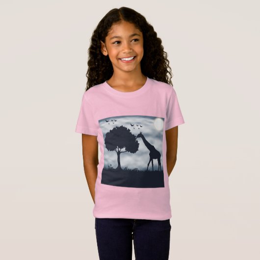 When the Moon Whispers to the Giraffe Tシャツ (正面フル)