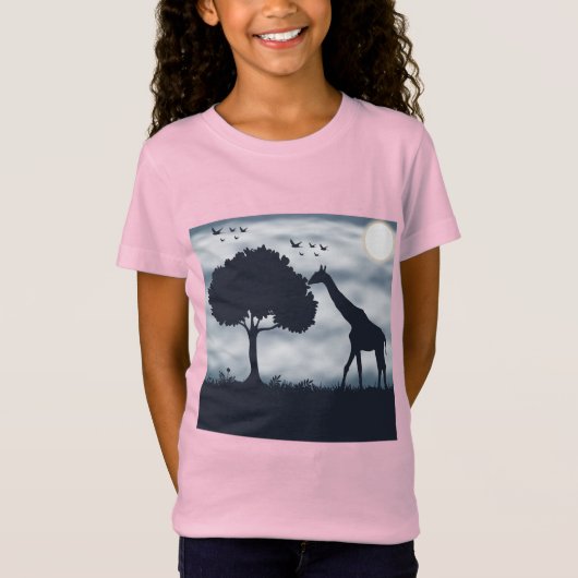 When the Moon Whispers to the Giraffe Tシャツ (正面)