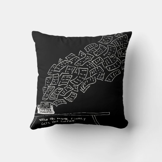 When the Muse Finally Gets Her Coffee クッション (裏面)