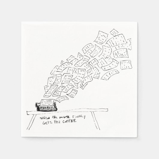 When the Muse Finally Gets Her Coffee スタンダードカクテルナプキン (正面)