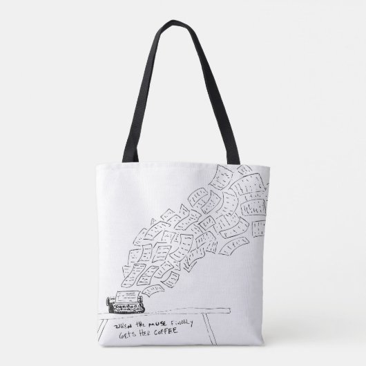 When the Muse Finally Gets Her Coffee トートバッグ (裏面)