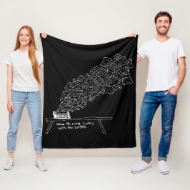 When the Muse Finally Gets Her Coffee フリースブランケット