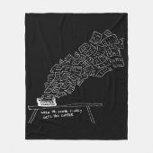 When the Muse Finally Gets Her Coffee フリースブランケット (正面)