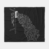 When the Muse Finally Gets Her Coffee フリースブランケット (正面(横))