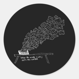 When the Muse Finally Gets Her Coffee ラウンドシール