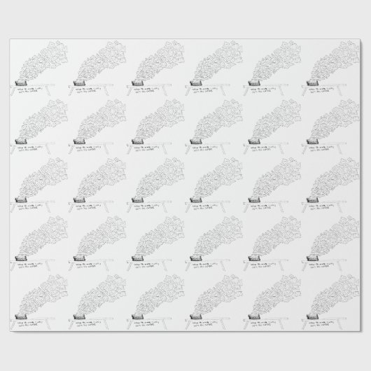 When the Muse Finally Gets Her Coffee ラッピングペーパー (フラット)