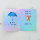 When the Rain 来 Water Color Greeting Card カード (内部)