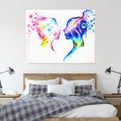 When the spring day meets the winter night キャンバスプリント (インサイチュ (寝室))