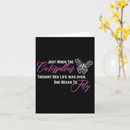 When Thought Her Life Was Over She Began To Fly  カード (黄色い花)