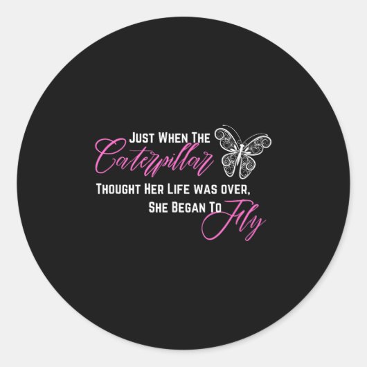 When Thought Her Life Was Over She Began To Fly  ラウンドシール (正面)