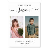 When We Were Age Photo Childhood Photo Wedding テーブルナンバー (正面)