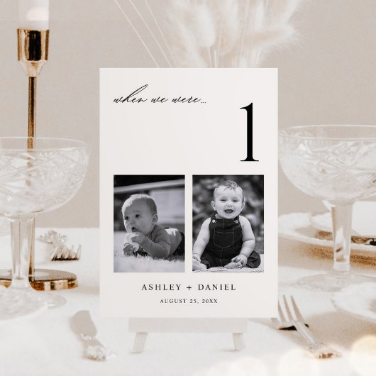 When We Were Age Photo Table Number 招待状