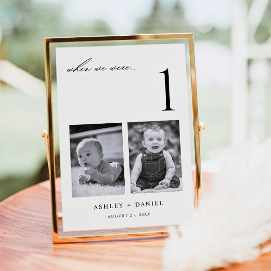 When We Were Age Photo Table Number 招待状