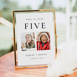 When We Were Age Photo Table Number 招待状