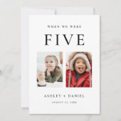 When We Were Age Photo Table Number 招待状 (正面)