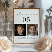 When We Were Age Photo Wedding Table Number 招待状