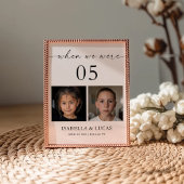 When We Were Age Photo Wedding Table Number 招待状