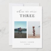 When We Were Photo Wedding Table Number 招待状 (正面)