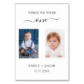 When We Were Wedding Photo Minimalist Wedding テーブルナンバー (正面)