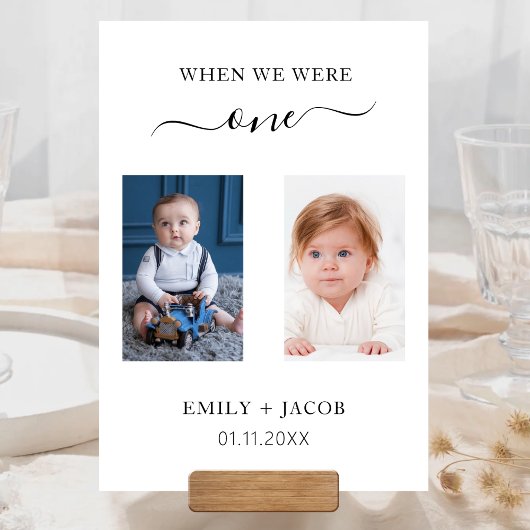 When We Were Wedding Photo Minimalist Wedding テーブルナンバー