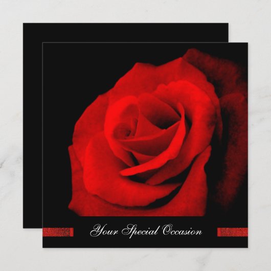 When Youスマイル/Red Roseあなたの大事な行事招待状 招待状 (正面/裏面)