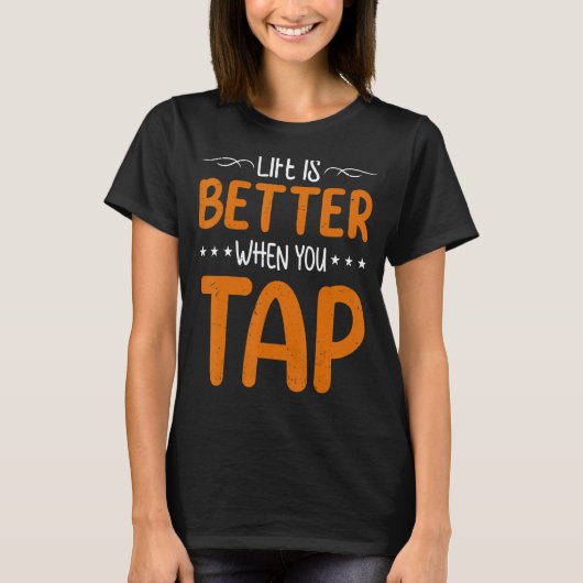 When Youタップタップダンサー踊り Tシャツ (正面)