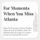 When You 恋しく思 Atlanta Moving Candleラ遠くにベル スクエアシール (正面)