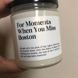 When You 恋しく思 Boston Candleラベル スクエアシール