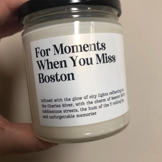 When You 恋しく思 Boston Candleラベル スクエアシール