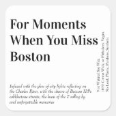 When You 恋しく思 Boston Candleラベル スクエアシール (正面)