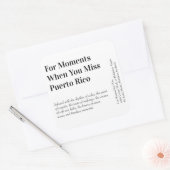 When You 恋しく思 Puerto Rico Candle Label スクエアシール (封筒)