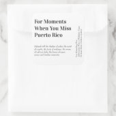 When You 恋しく思 Puerto Rico Candle Label スクエアシール (バッグ)