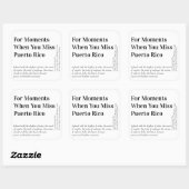 When You 恋しく思 Puerto Rico Candle Label スクエアシール (シート)