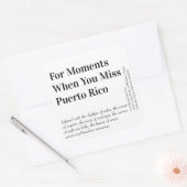 When You 恋しく思 Puerto Rico Candle Label スクエアシール (封筒)