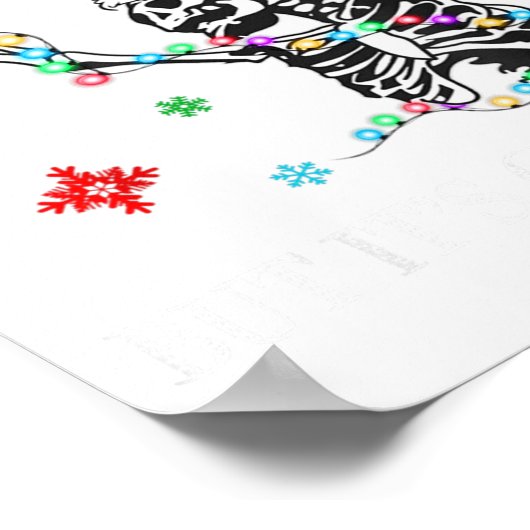 When You Dead Inside But Its Christmas Skeleton Fu ポスター (角)