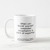 When You Doubt Yourself 075 Inspirational Quote  コーヒーマグカップ (左)