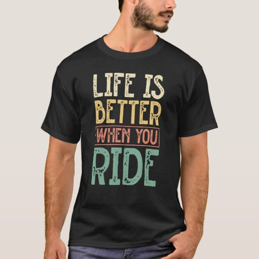 When You Ride Motorcycle Biker Tシャツ (正面)