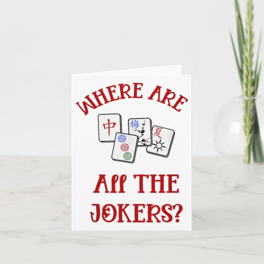 Where Are All The Jokers Funny Mahjong カード (正面)