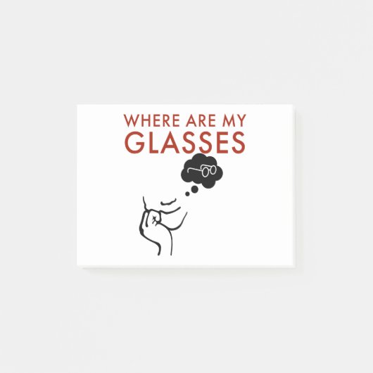 Where Are My Glasses, Funny Teacher I Need Glasses ポストイット (正面)