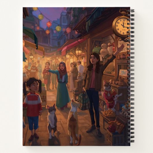 Where Cats Wander and Lanterns Glow ノートブック (裏面)