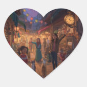 Where Cats Wander and Lanterns Glow ハートシール (正面)