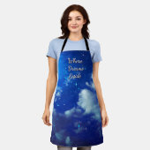 Where Dreams Reside Apron | Night Sky Cooking Wear エプロン (着用した状態)