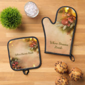 Where Dreams Reside Kitchen Set | Celestial  鍋つかみ&鍋敷きセット (トップダウン)