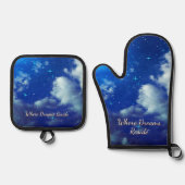 Where Dreams Reside Kitchen Set | Starry Oven Mitt 鍋つかみ&鍋敷きセット (正面)