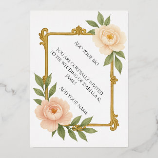 Where elegance meets everlasting love. 箔招待状