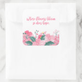 Where Flowers開花そう希望する引用文シール スクエアシール (バッグ)