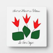 Where Flowers開花 フォトプラーク (正面)